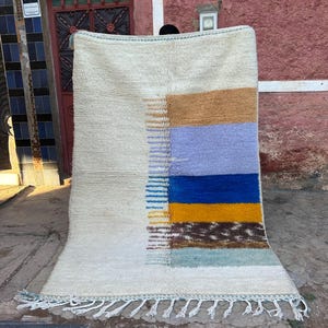 Gorgeous Morrocan Rug, Authentic Berber Rug, Bohemian Rug For Living Room, Handmade Colourful Rug, Large area rug, Hand knotted Wool rug
