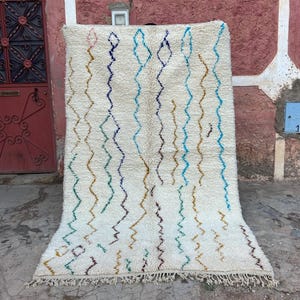 Gorgeous Morrocan Rug, Authentic Berber Rug, Bohemian Rug For Living Room, Handmade Colourful Rug, Large area rug, Hand knotted Wool rug