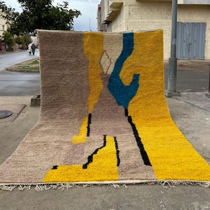 Fabulous Morrocan Rug, Authentic Berber Rug, Bohemian Rug For Living Room, Handmade Colourful Rug, Large area rug, Hand knotted Wool rug