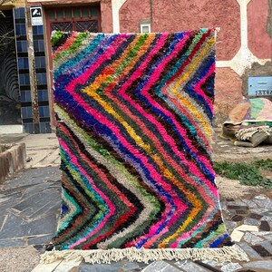 Amazing Morrocan Rug, Authentic Berber Rug, Bohemian Rug For Living Room, Handmade Colourful Rug, Large area rug, Hand knotted Wool rug