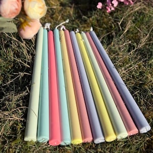 Tall Taper Candle 12Inch(30cm) 100% Soy Wax Handmade Eco-friendly Clean Burn Cotton Wick Colourful Long Pillar Wedding Decor Dinner Candles
