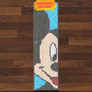 Mickey Mouse Scarf Pattern C2C / SC / Graph Instructions