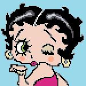 Betty Boop Kiss Grafico Istruzioni C2C/SC