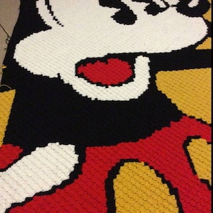 C2C or SC Worried Mickey Mouse Pattern