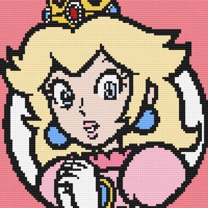 Princess Peach Super Mario Graph Instructions C2C / SC
