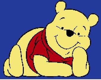 Winnie the Pooh laying down C2C / SC / Graph Instructions