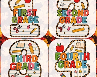 First Day of School DTF Transfer: Pencil Design, Grades 1-5