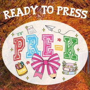 Coquette Bow Pre-K Ready To Press, Back To School Dtf Transfer, Teacher  Heat Press, Colorful Drawing Pencil Bow Design,First Day School Dtf