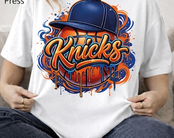 Basketball Knicks DTF Transfer: New York Knicks Graffiti Ready to Press