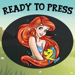 Disney Princess Ariel Ready To Press, The Little Mermaid and Flounder Dtf Transfer, Disneyworld Girls Trip Dtf, Disneyland Vacation Transfer