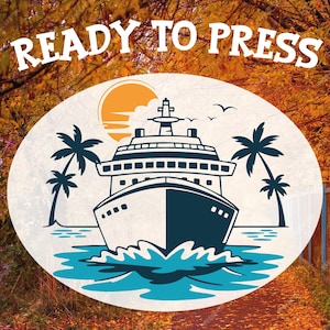 Cruise Vacation DTF Transfer: Family Trip Heat Press Design