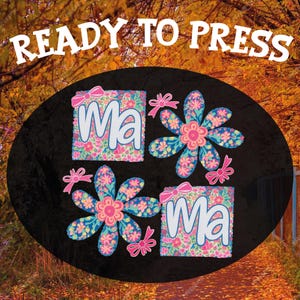 Floral Mama DTF Transfer: Groovy Boho Mother&#39;s Day Heat Press