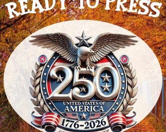 250e anniversaire du transfert DTF aux États-Unis : prêt à imprimer patriotique du demi-cinquantième anniversaire