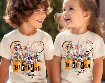 Halloween Disney Inspired DTF Transfer, Kids Birthday Ready To Press, Spooky Birthday Iron On