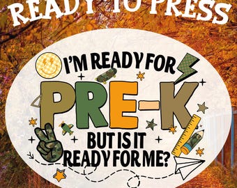 Camo Pre-K DTF Transfer: Back To School Design, Ready To Press