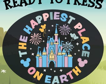 Happiest Place DTF Transfer, Disney Family Vacation Heat Press