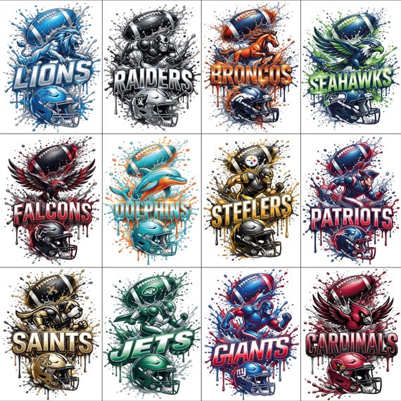 32 American Football Animal Mascot DTF Transfer: Ready To Press