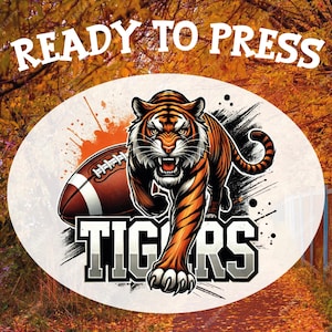 Tigers Football DTF Transfer: School Spirit Heat Press
