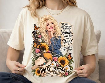 Dolly Parton Dtf Transfer, Black and White Country Music Iron On, I'll Always Love You Ready To Press