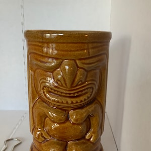 Vintage Orchids of Hawaii Pottery Tiki Mug Made in Japan