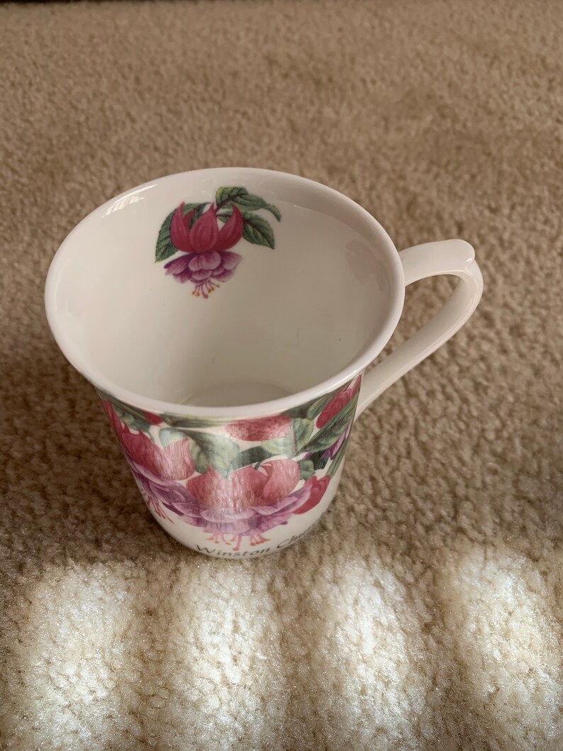 Vintage Winston Churchill Queens Fine Bone China Fuchsia Etsy