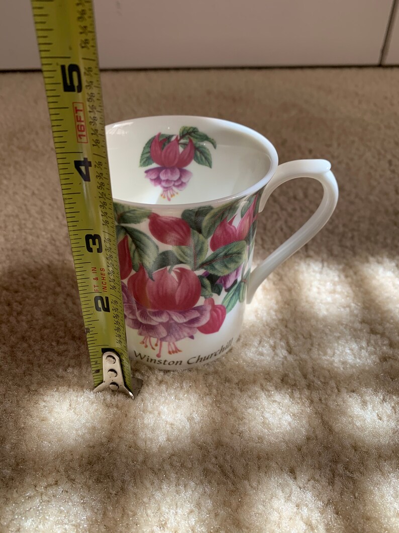 Vintage Winston Churchill Queens Fine Bone China Fuchsia Etsy