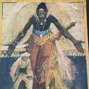 1916 Antique Book Arabian Nights Entertainments Color Litho Front over 100 Illustrations