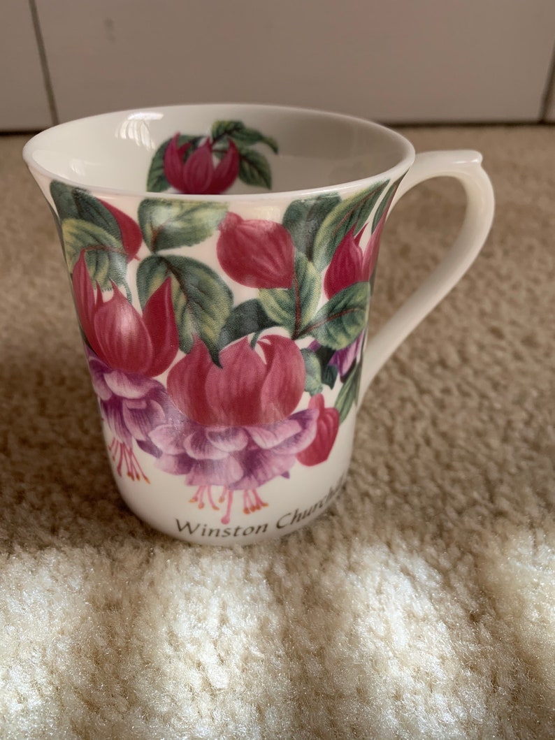 Vintage Winston Churchill Queens Fine Bone China Fuchsia Etsy