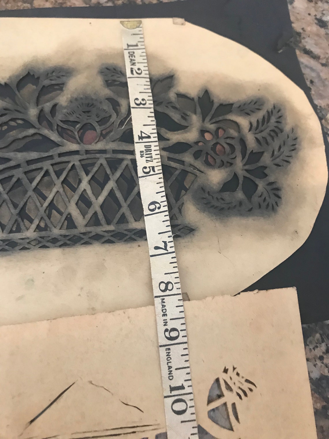 Antique Stencil Patterns Bowl Fruit Horse Carriage Toleware Etsy