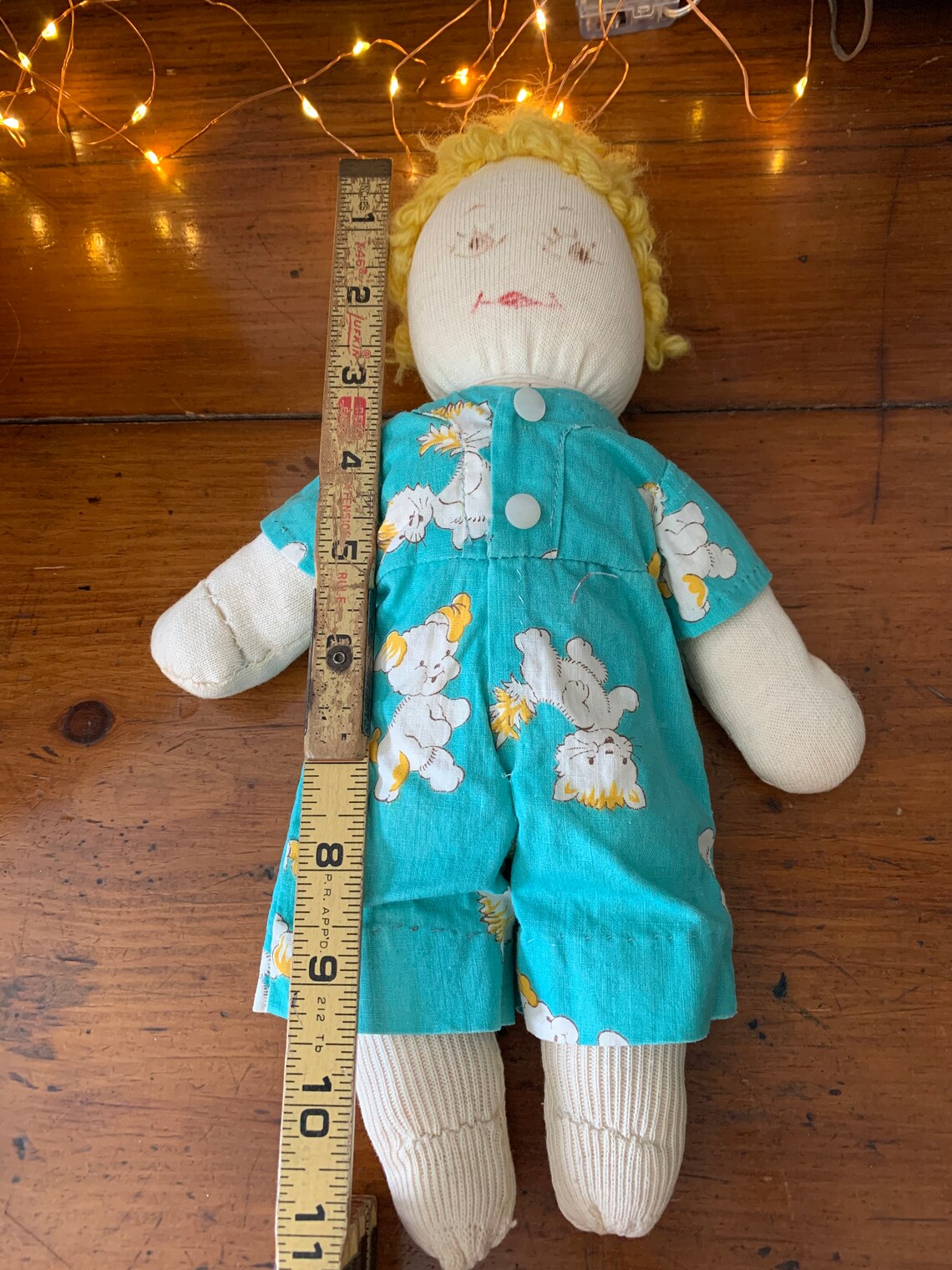 Vintage 1950s Doll in Kitty Cat Fabric Jammies Etsy UK