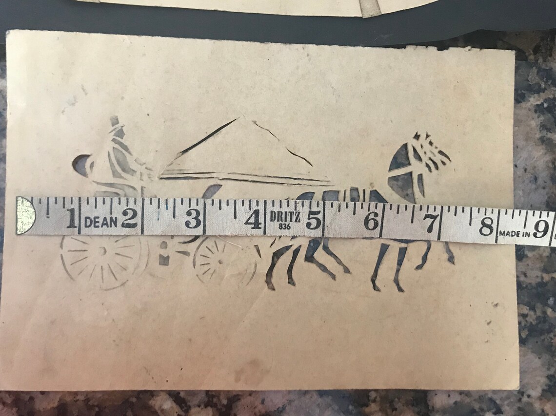 Antique Stencil Patterns Bowl Fruit Horse Carriage Toleware Etsy