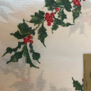 Vintage Hallmark Paper Bridge Table Covering Tablecloth Christmas Ephemera Retro Kitchen Old New Stock original Packaging