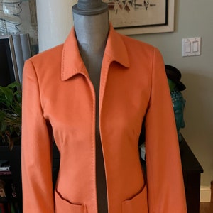 Beautiful Escada Open Blazer Jacket Burnt Orange Made in Italy Size 34 Placenza Orylactus Margaretha Ley