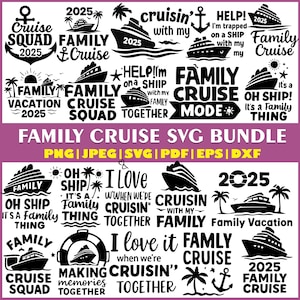 Camiseta de viaje familiar SVG 2025 para vacaciones en crucero, diseño de viaje a juego, SVG de crucero, SVG náutico para Cricut, archivo digital de imágenes prediseñadas de crucero