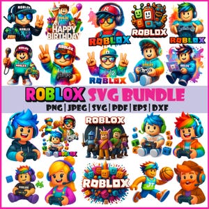 Roblox SVG-bundel: gamer gesneden bestanden voor Cricut en silhouet (digitale download)