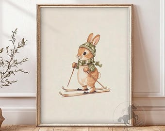 ヘルヤ・リウッコ・スンドストロム　ガラスカードBunny skiing iittala/イッタラ/Helja Liukko Sundstrom/ヘルヤ・リウッコ