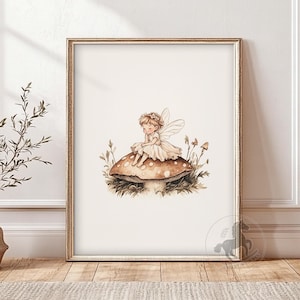 Fairy Tale Nursery Art, Printable Nursery Wall Art, Woodland Fairy Poster, Digital Download