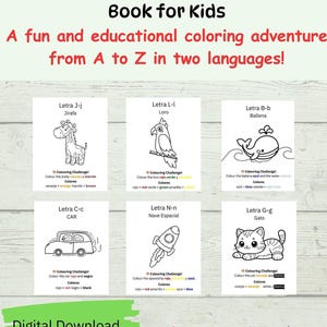 Color & Learn: English-Spanish ABC Book for Kids – Bilingual Coloring Pages (PDF)