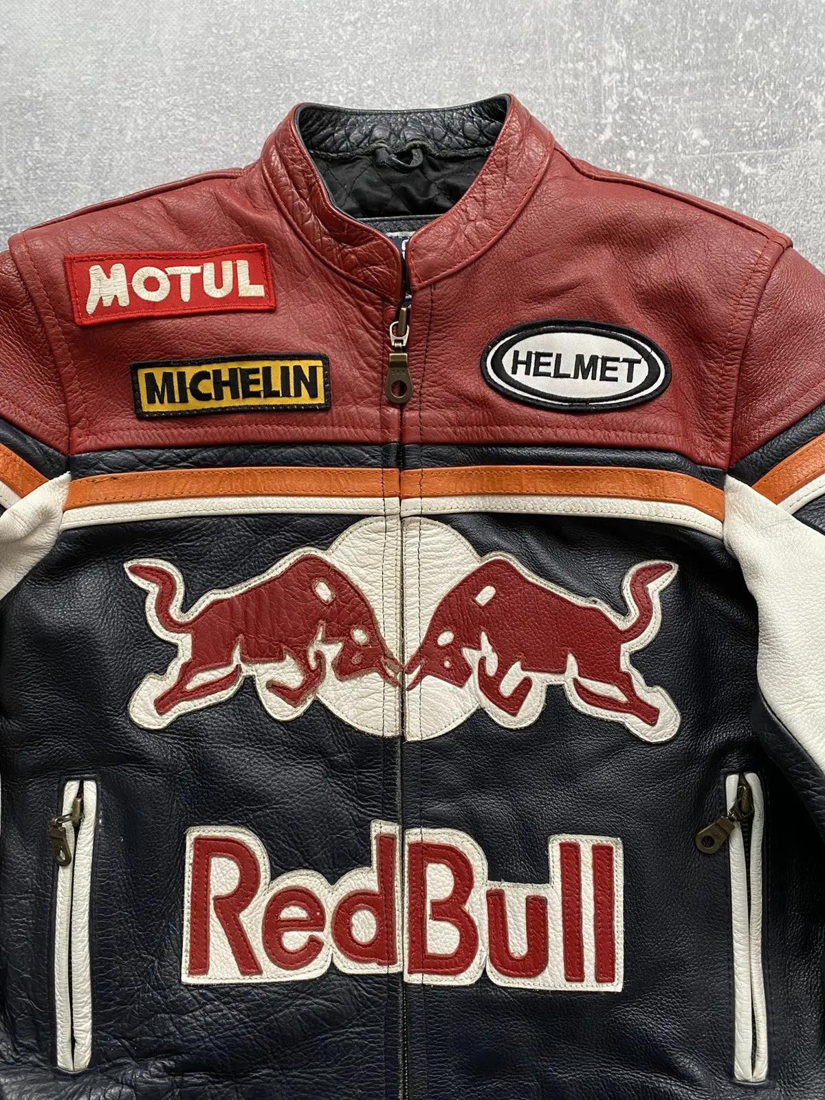 Vintage Redbull Leather Jacket: Motogp Biker Style Gift for Him