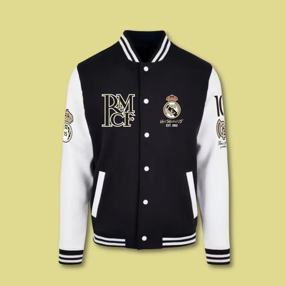  Real Madrid ジャケット XLサイズ　US Mサイズ Real Madrid Varsity Jacket | Soccer Team Apparel - Etsy