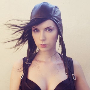 Hydrogen Leather Flight Cap