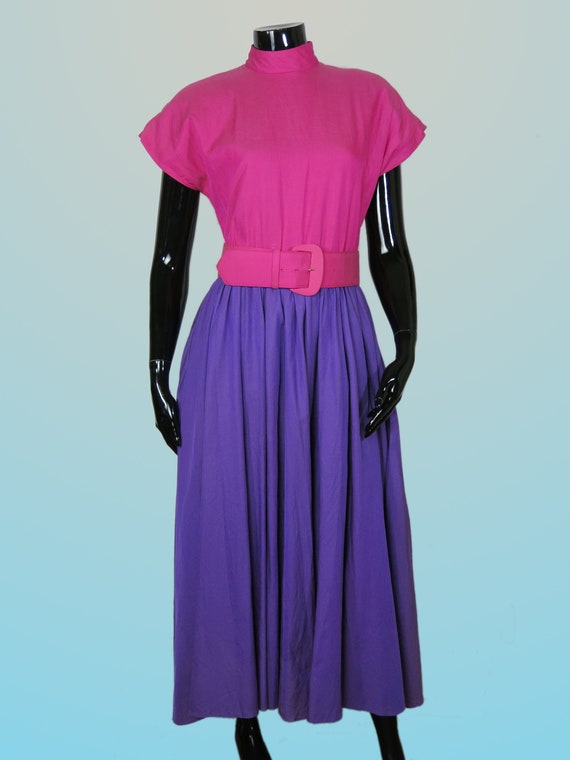Iconic Magenta and Purple Open back Dress
