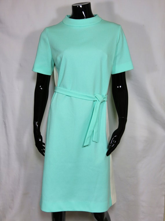 SALE!! Aqua Polyester Shift Dress Mr Jack Dallas