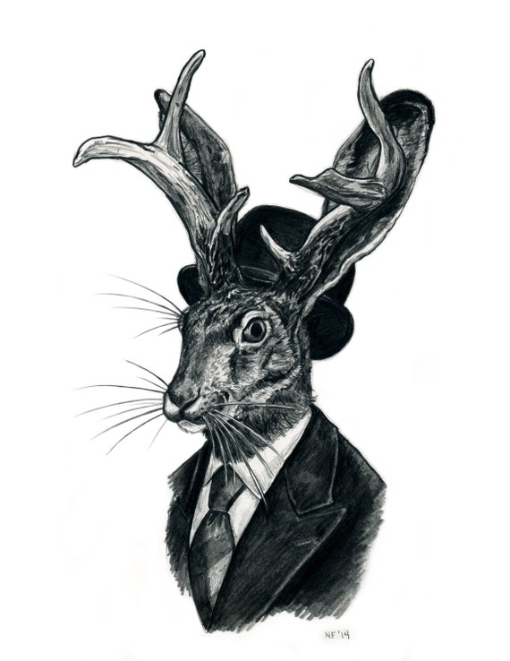 Gentleman Jackalope is One Fashionable Animal | Etsy