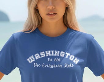 T-shirt vintage Washington « Evergreen State » - T-shirt couleurs rétro confortables