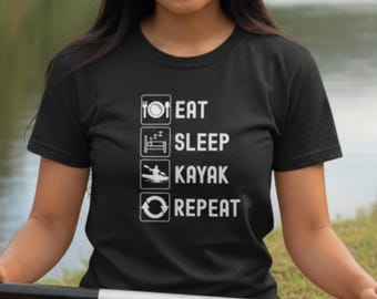 Kayaking Gift for Outdoor Adventurer, Unisex Kayaking T-Shirt, kayak shirt, paddler gift, canoe shirt, gift for outdoor paddler, lake gift