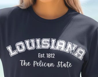 Vintage Louisiana Tee, Comfort Colors State T-Shirt