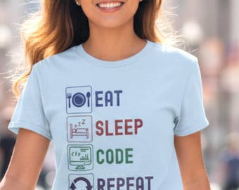 Camiseta divertida para programadores, ideal para nerds de computador, perfeita para quem ama programação, ideal para quem trabalha com desenvolvimento, perfeita para engenheiros de software e estudantes de ciência da computação.