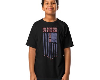 Military Child T-shirt unisex, Military Kids Family American Flag Gift Shirt, Purple Up Day Shirt For Military Mom, American Flag Gifts