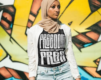 Freedom Isn’t Free SVG PNG JPG pdf, Patriotic Military Quote Design, Veteran Shirt Cricut Sublimation File